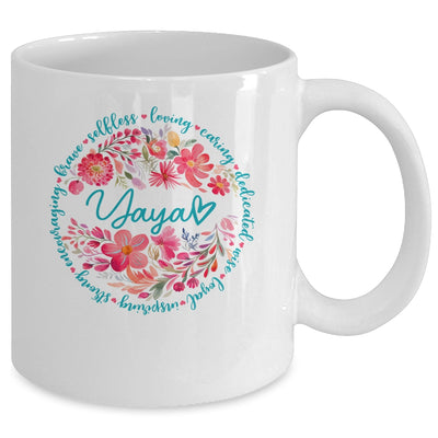 Floral Yaya Mothers Day Gardener Cute Wildflowers Women Mug | siriusteestore