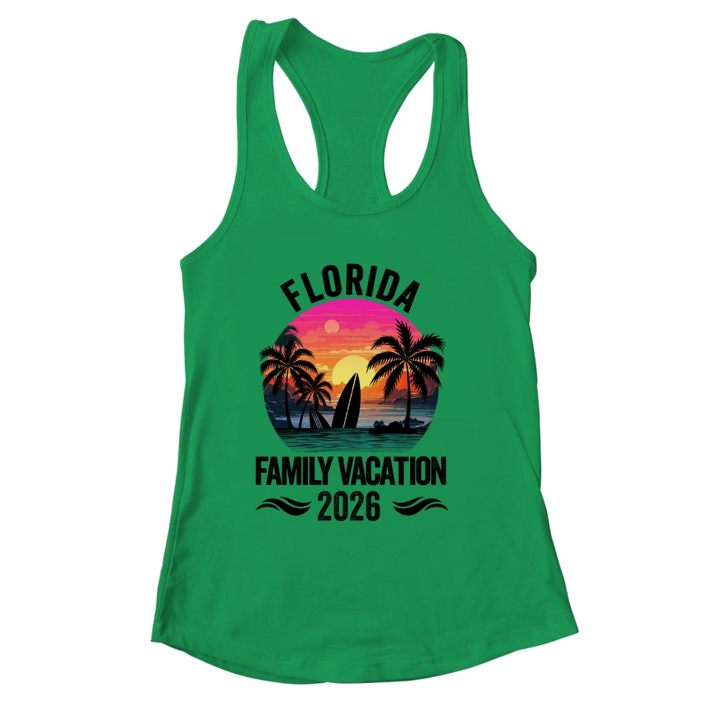 Florida Family Vacation 2026 Matching Outfits Beach Summer Shirt & Tank Top | siriusteestore