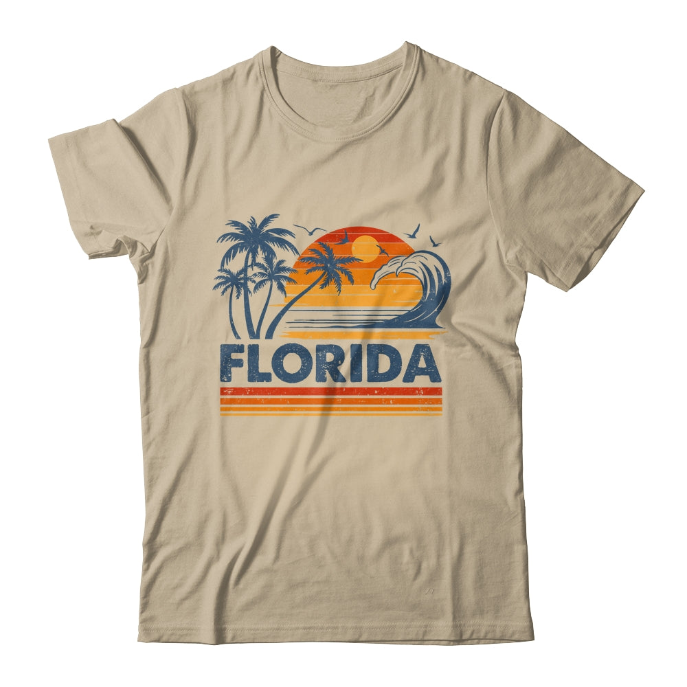 Florida Vacation Sunset Cute 70s Vintage Retro Beach Shirt & Tank Top | siriusteestore