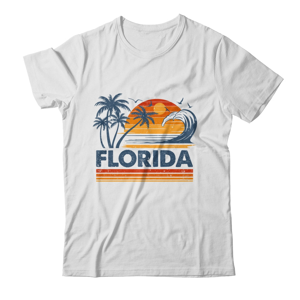 Florida Vacation Sunset Cute 70s Vintage Retro Beach Shirt & Tank Top | siriusteestore