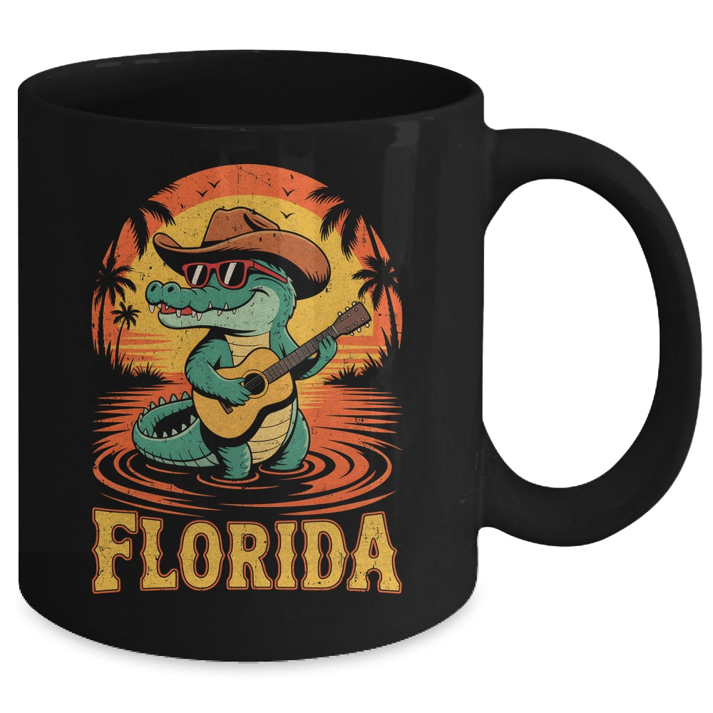 Florida Vacation Vintage Travel Women Men Funny Alligator Mug | siriusteestore
