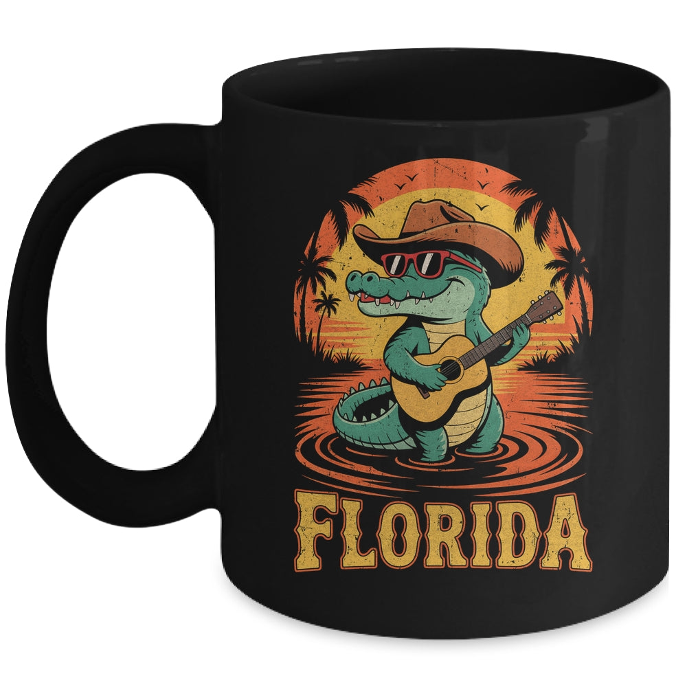 Florida Vacation Vintage Travel Women Men Funny Alligator Mug | siriusteestore