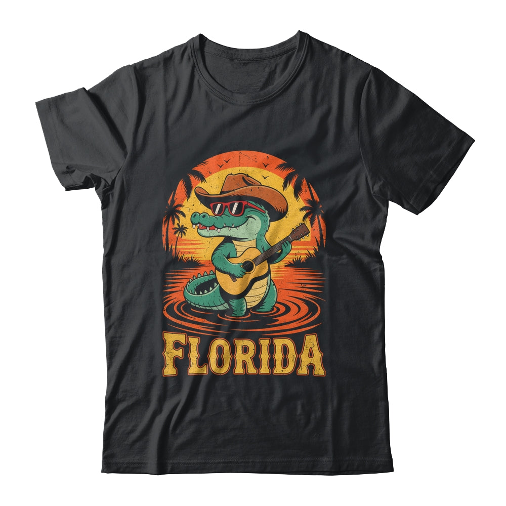 Florida Vacation Vintage Travel Women Men Funny Alligator Shirt & Tank Top | siriusteestore