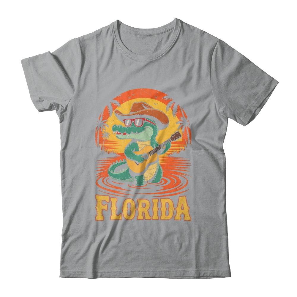 Florida Vacation Vintage Travel Women Men Funny Alligator Shirt & Tank Top | siriusteestore