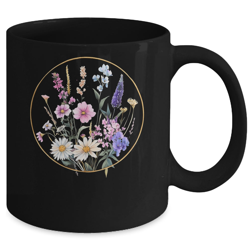 Flower Boho Floral Wildflowers Graphic Funny Women Girls Mug | siriusteestore