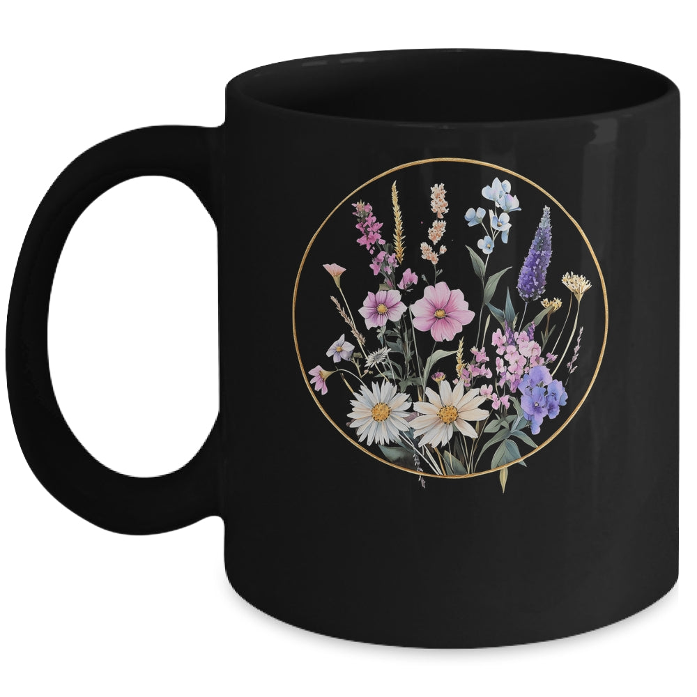 Flower Boho Floral Wildflowers Graphic Funny Women Girls Mug | siriusteestore