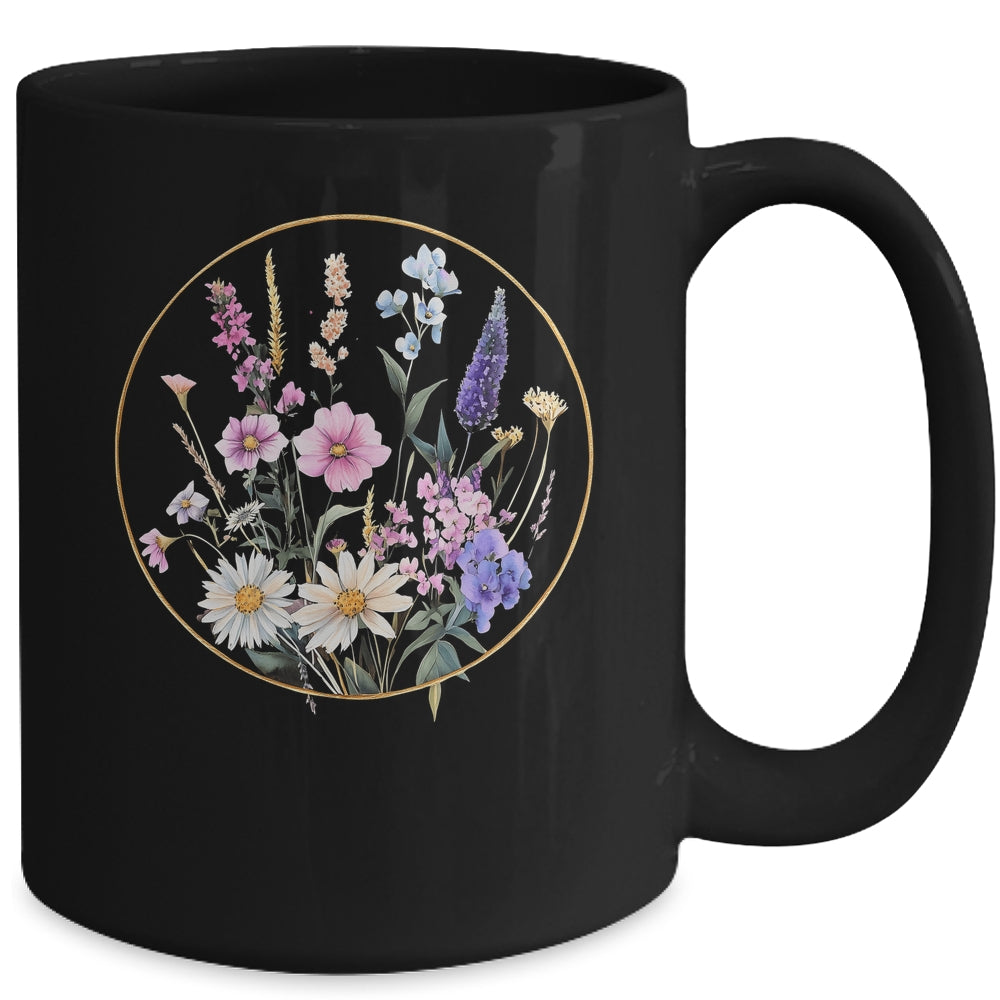 Flower Boho Floral Wildflowers Graphic Funny Women Girls Mug | siriusteestore