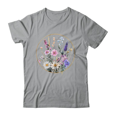 Flower Boho Floral Wildflowers Graphic Funny Women Girls Shirt & Tank Top | siriusteestore