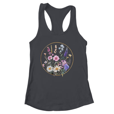 Flower Boho Floral Wildflowers Graphic Funny Women Girls Shirt & Tank Top | siriusteestore