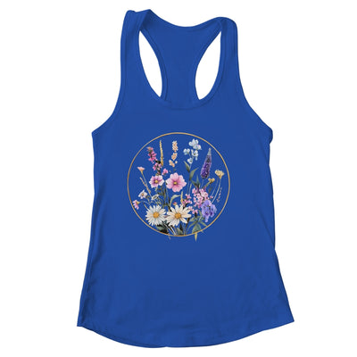 Flower Boho Floral Wildflowers Graphic Funny Women Girls Shirt & Tank Top | siriusteestore