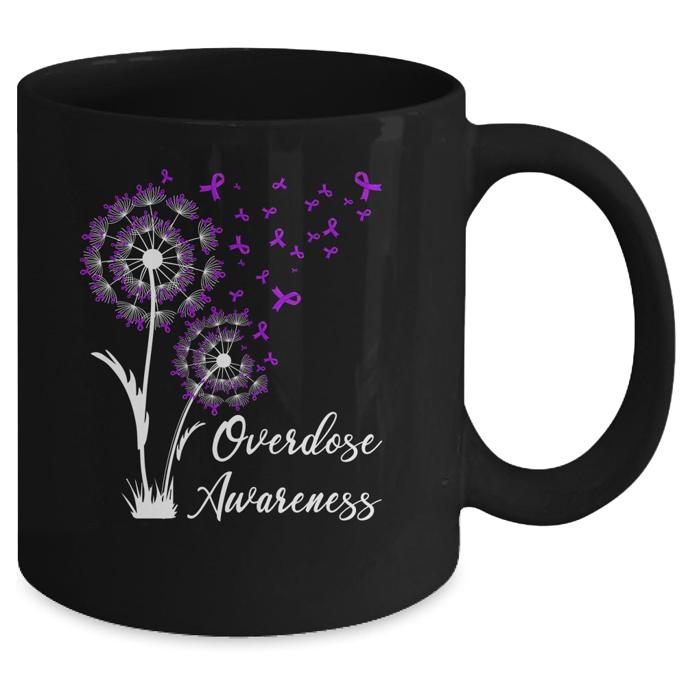 Flower Dandelion Faith Hope Love Purple Overdose Awareness Mug | siriusteestore