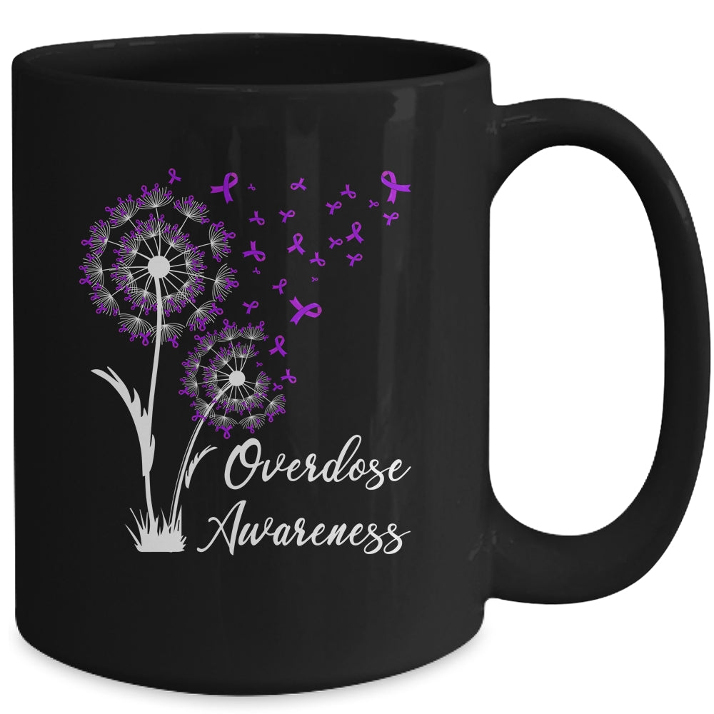 Flower Dandelion Faith Hope Love Purple Overdose Awareness Mug | siriusteestore