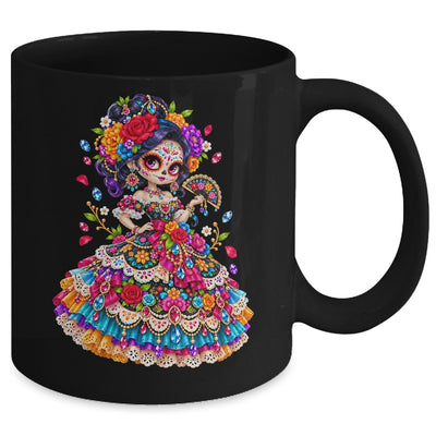 Flower Woman Day Of The Dead Catrina Mexico Skull Women Mug | siriusteestore
