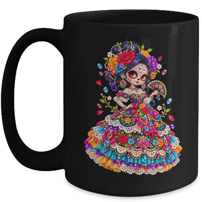 Flower Woman Day Of The Dead Catrina Mexico Skull Women Mug | siriusteestore