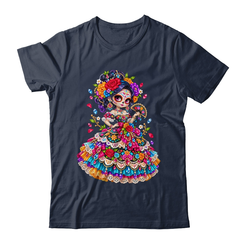 Flower Woman Day Of The Dead Catrina Mexico Skull Women Shirt & Tank Top | siriusteestore