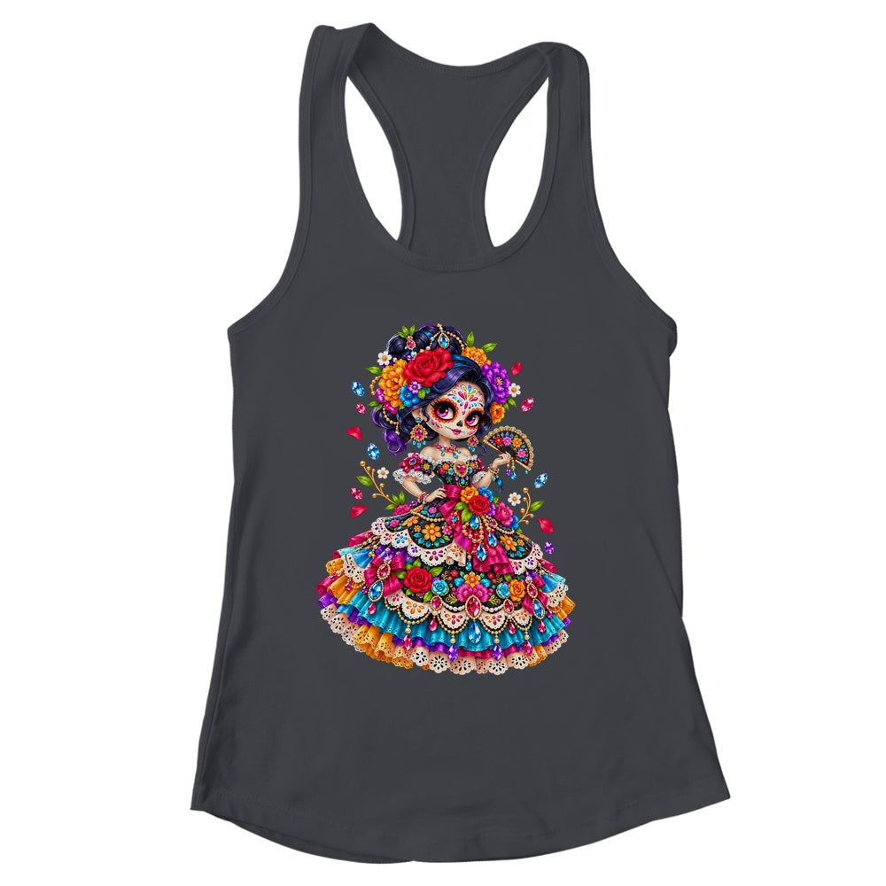 Flower Woman Day Of The Dead Catrina Mexico Skull Women Shirt & Tank Top | siriusteestore