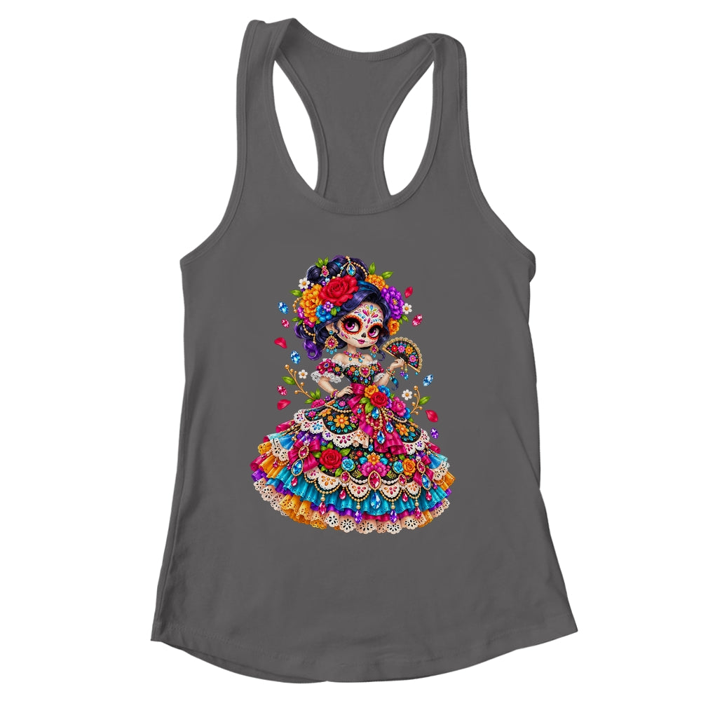 Flower Woman Day Of The Dead Catrina Mexico Skull Women Shirt & Tank Top | siriusteestore