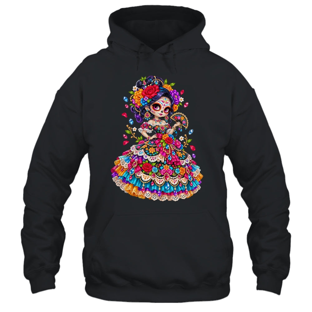 Flower Woman Day Of The Dead Catrina Mexico Skull Women Shirt & Tank Top | siriusteestore