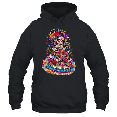 Flower Woman Day Of The Dead Catrina Mexico Skull Women Shirt & Tank Top | siriusteestore