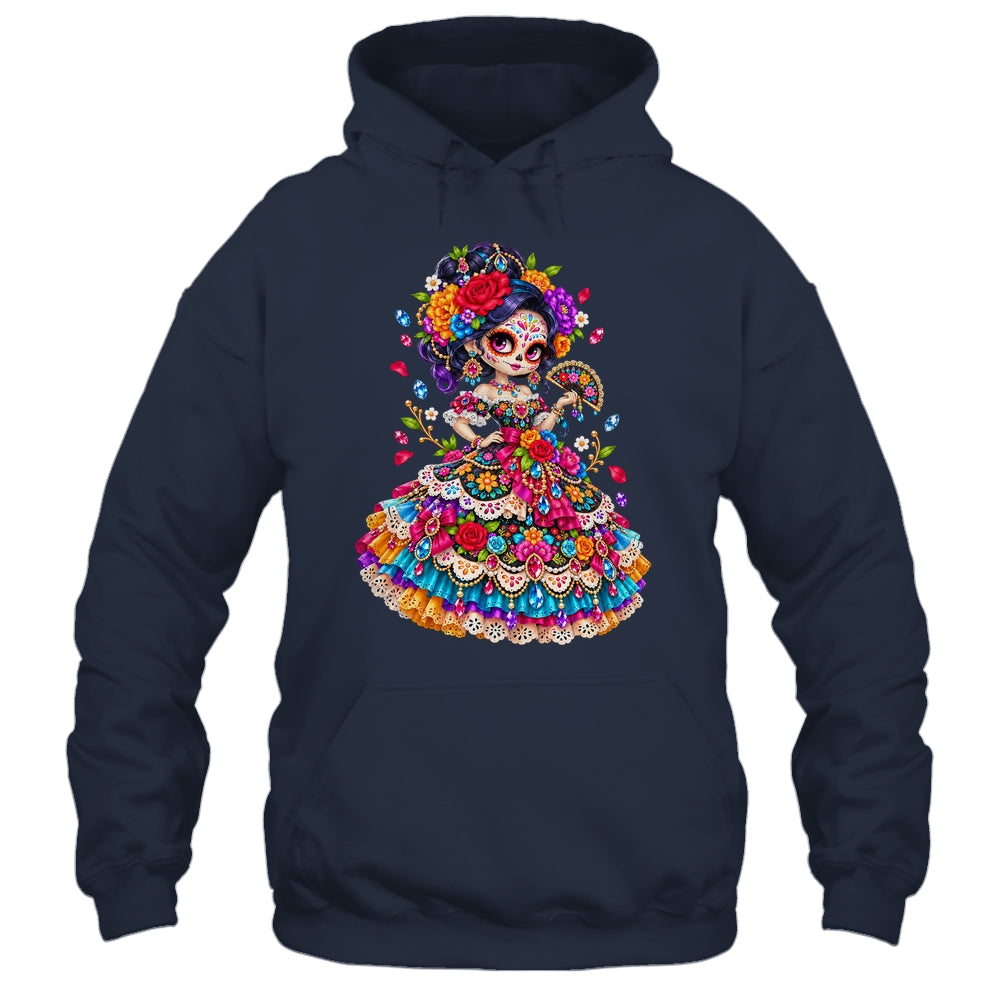 Flower Woman Day Of The Dead Catrina Mexico Skull Women Shirt & Tank Top | siriusteestore