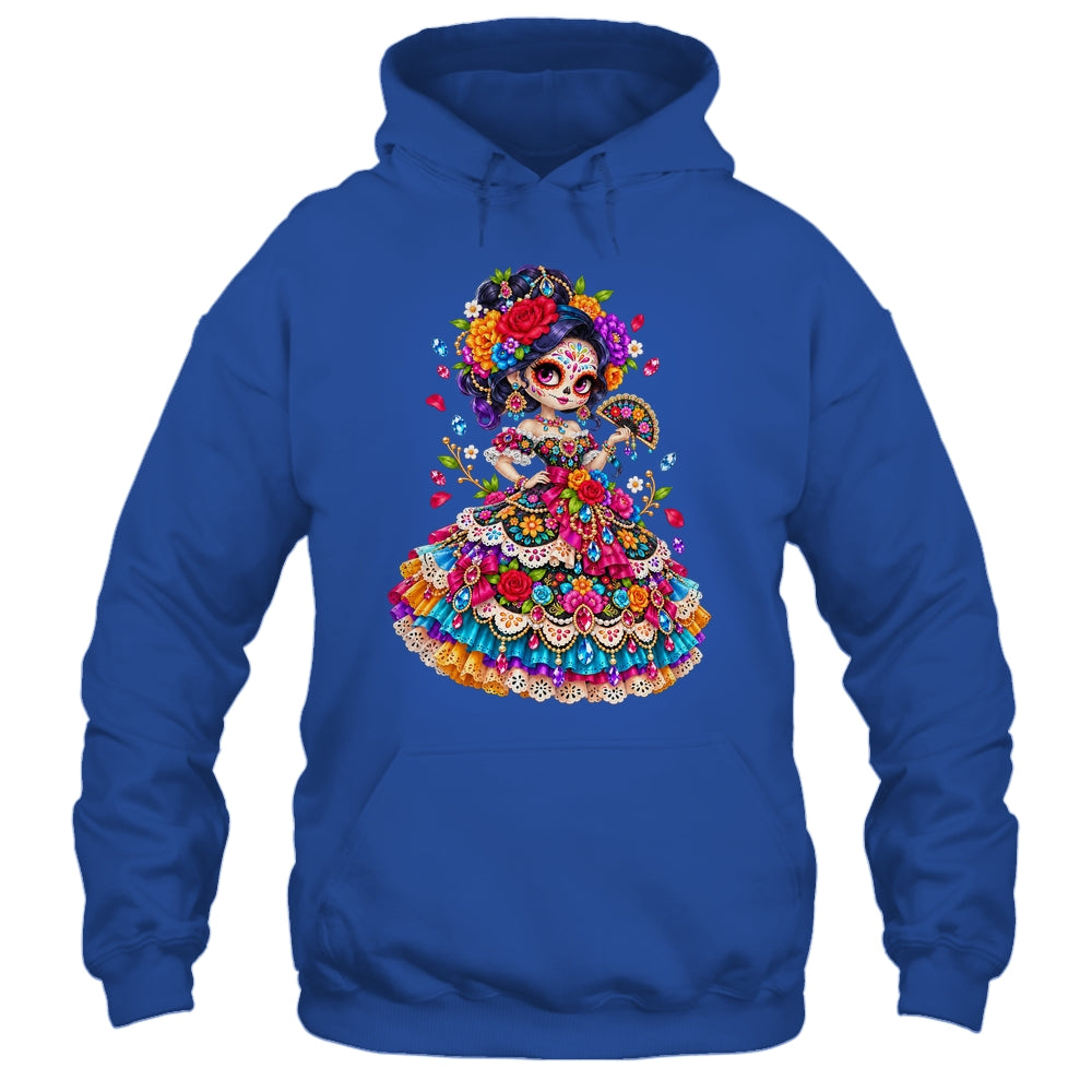 Flower Woman Day Of The Dead Catrina Mexico Skull Women Shirt & Tank Top | siriusteestore
