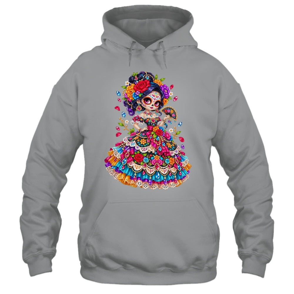 Flower Woman Day Of The Dead Catrina Mexico Skull Women Shirt & Tank Top | siriusteestore