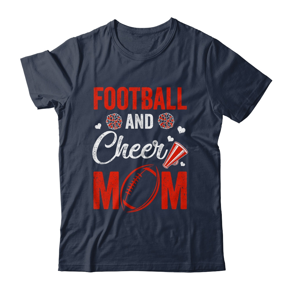 Football And Cheer Mom Of Football Player Cheerleader Shirt & Tank Top | siriusteestore