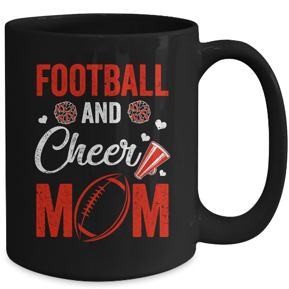 Football And Cheer Mom Of Football Player Cheerleader Mug | siriusteestore