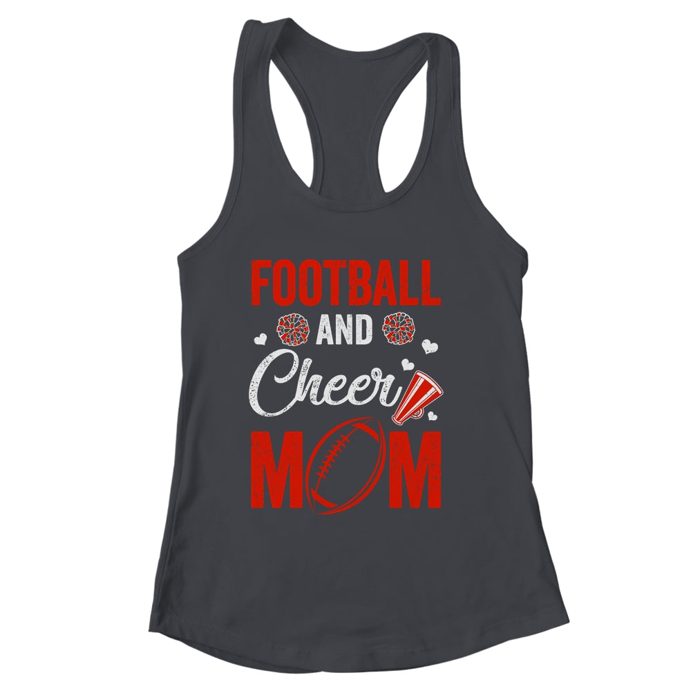 Football And Cheer Mom Of Football Player Cheerleader Shirt & Tank Top | siriusteestore