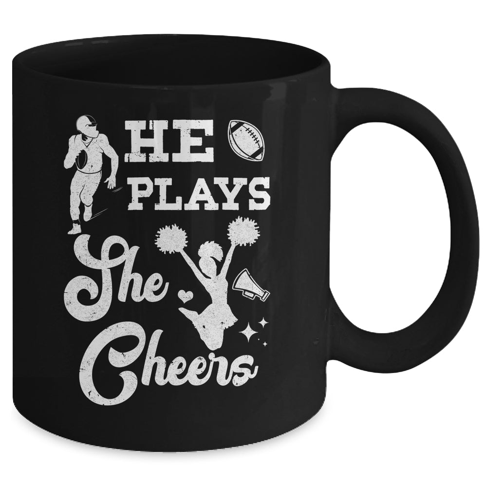 Football Cheer Mom Son Daugher Cheerleading Cheer For Women Mug | siriusteestore