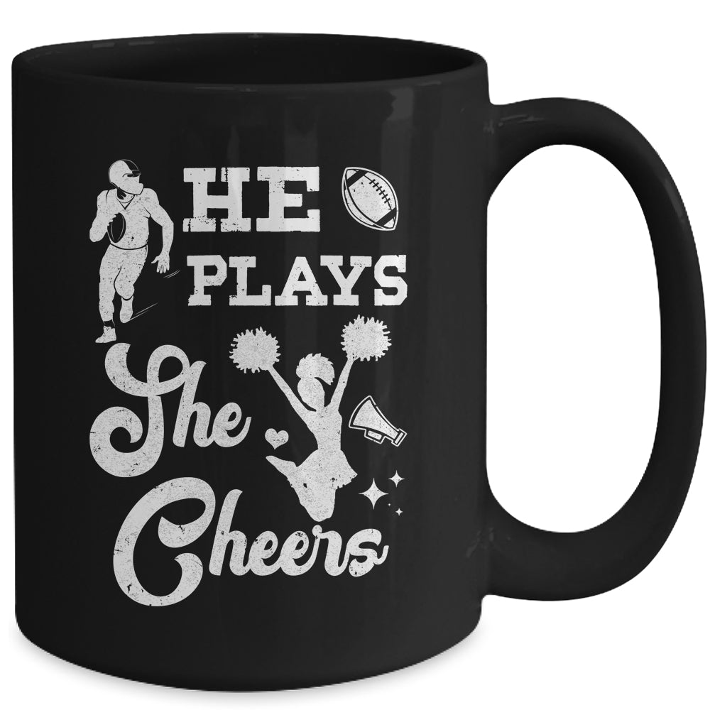 Football Cheer Mom Son Daugher Cheerleading Cheer For Women Mug | siriusteestore