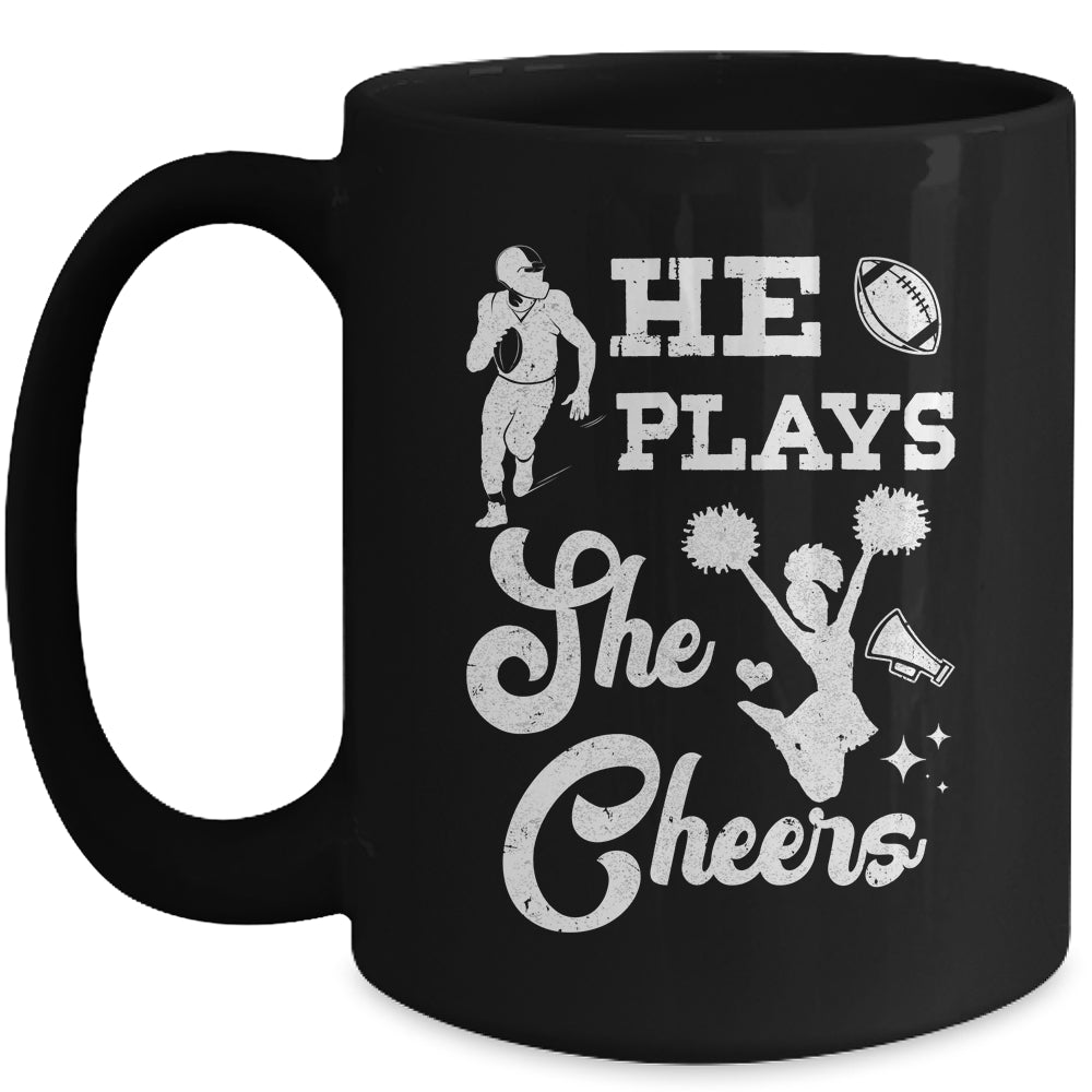 Football Cheer Mom Son Daugher Cheerleading Cheer For Women Mug | siriusteestore
