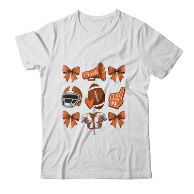 Football Coquette Bow Football Mom Game Cheer Cheerleader Shirt & Sweatshirt | siriusteestore
