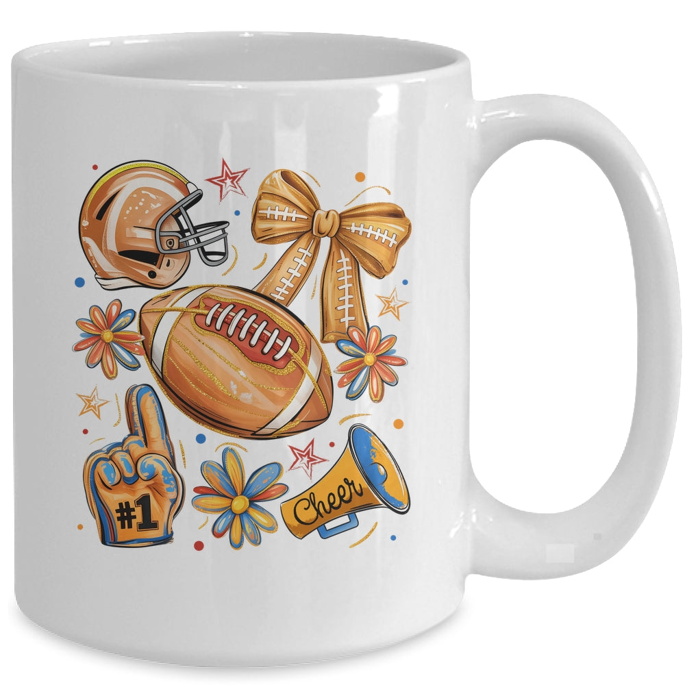 Football Game Day Football Season Fall Autumn Coquette Bow Mug | siriusteestore