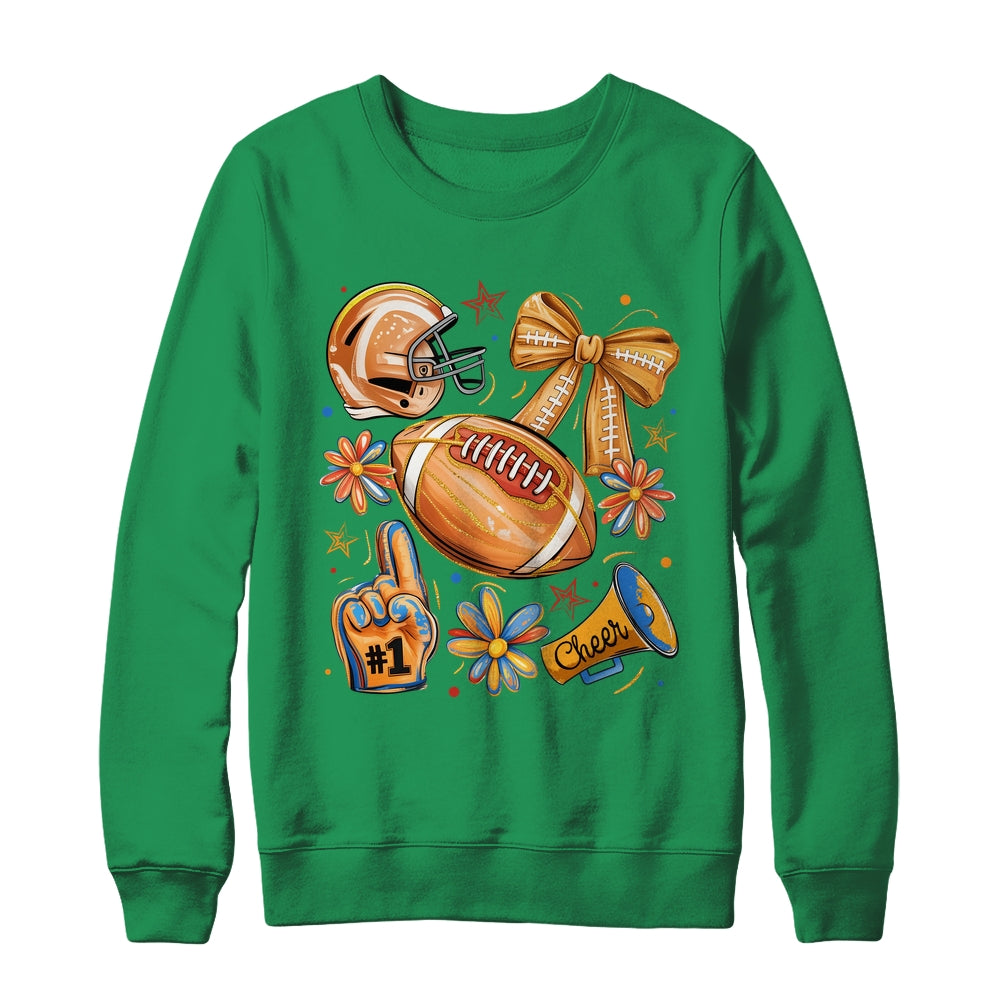 Football Game Day Football Season Fall Autumn Coquette Bow Shirt & Sweatshirt | siriusteestore