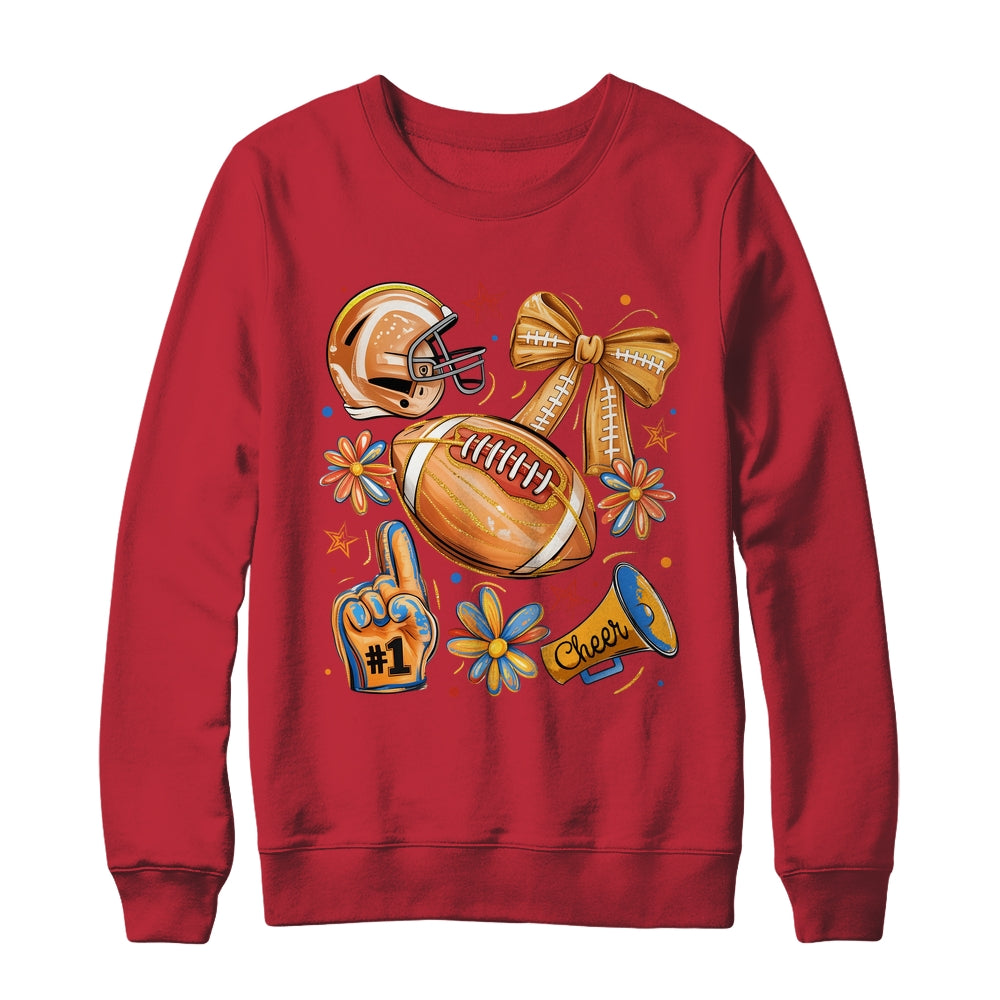 Football Game Day Football Season Fall Autumn Coquette Bow Shirt & Sweatshirt | siriusteestore