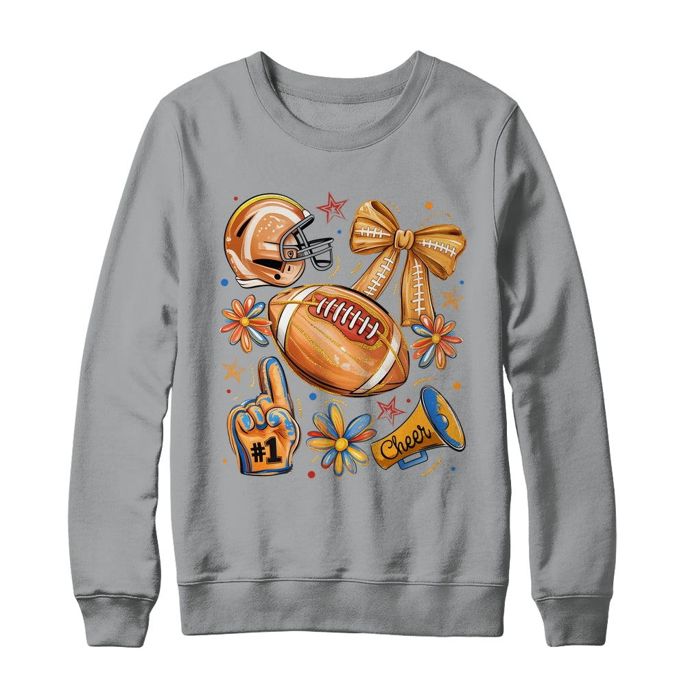 Football Game Day Football Season Fall Autumn Coquette Bow Shirt & Sweatshirt | siriusteestore