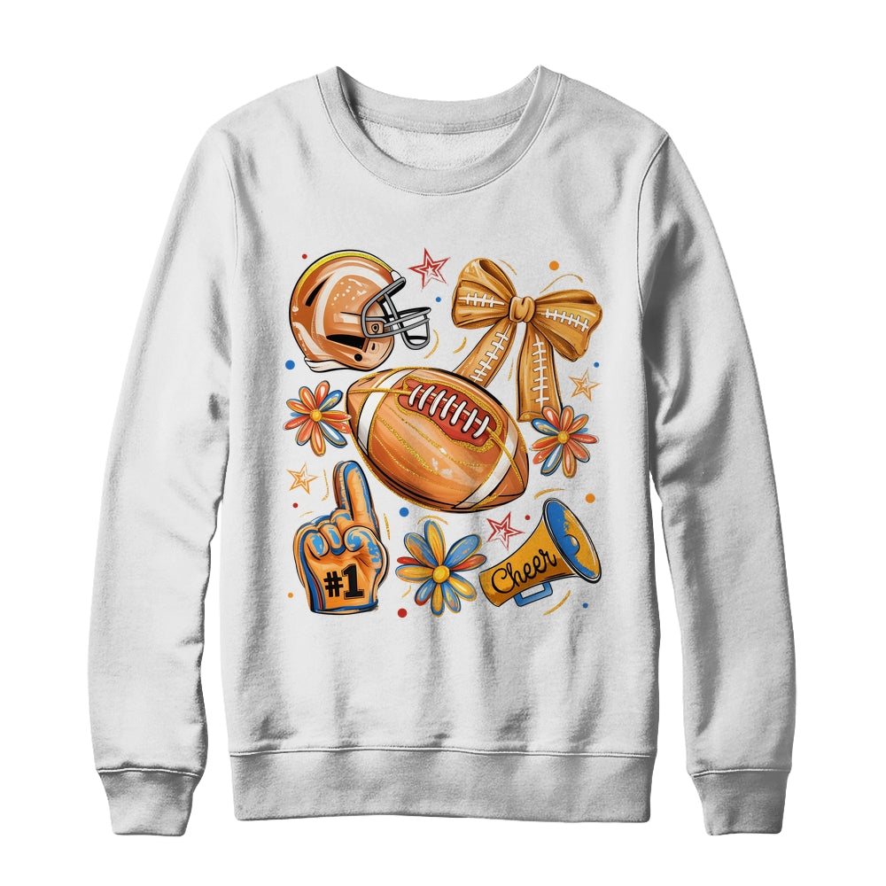 Football Game Day Football Season Fall Autumn Coquette Bow Shirt & Sweatshirt | siriusteestore