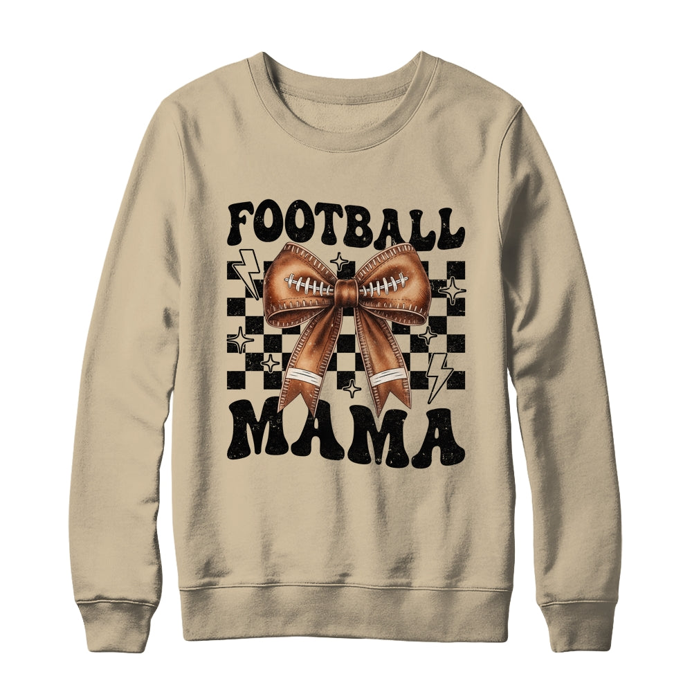 Football Mama Coquette Bow Funny Football Game Day Sport Mom Shirt & Sweatshirt | siriusteestore
