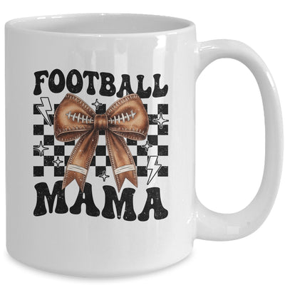 Football Mama Coquette Bow Funny Football Game Day Sport Mom Mug | siriusteestore