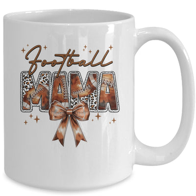 Football Mama Funny Mom Football Touchdown Season Leopard Mug | siriusteestore