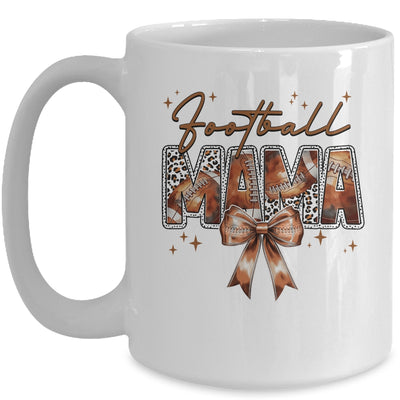 Football Mama Funny Mom Football Touchdown Season Leopard Mug | siriusteestore