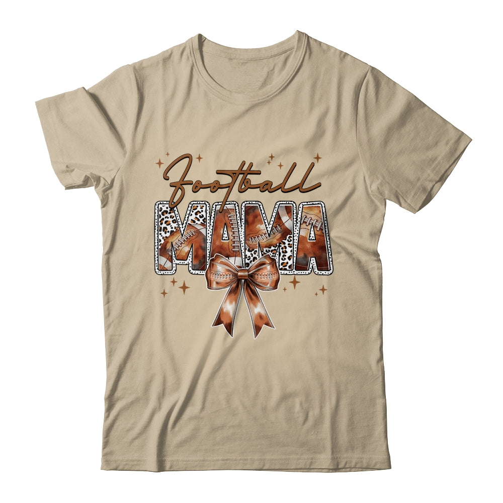 Football Mama Funny Mom Football Touchdown Season Leopard Shirt & Tank Top | siriusteestore