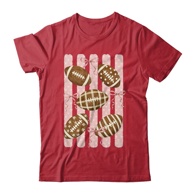 Football Mom Stripes Football High School Game Day Coquette Shirt & Sweatshirt | siriusteestore