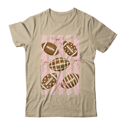Football Mom Stripes Football High School Game Day Coquette Shirt & Sweatshirt | siriusteestore