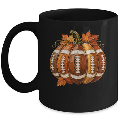 Football Pumpkin Fall Autumn Design Game Day Football Season Mug | siriusteestore