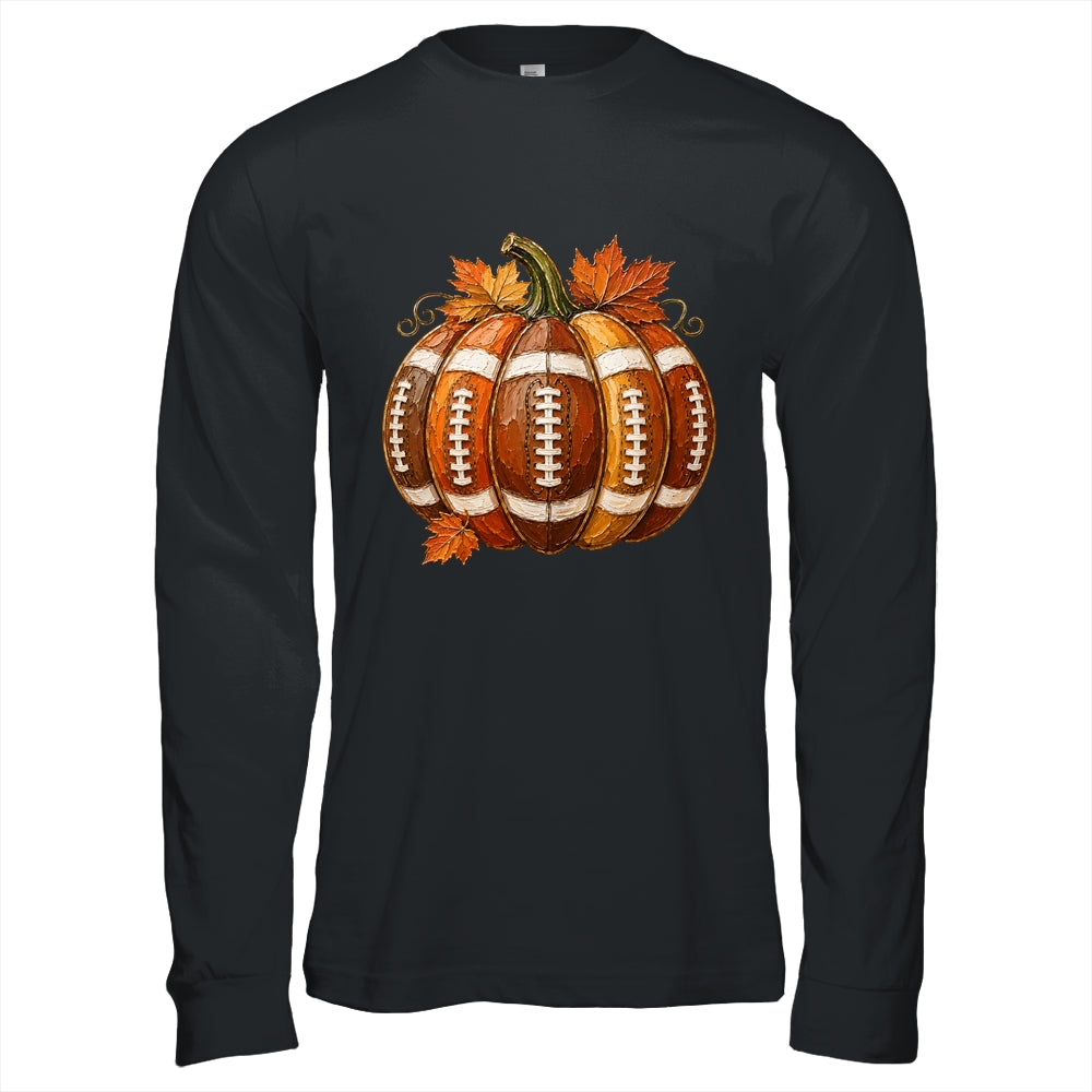 Football Pumpkin Fall Autumn Design Game Day Football Season Shirt & Hoodie | siriusteestore