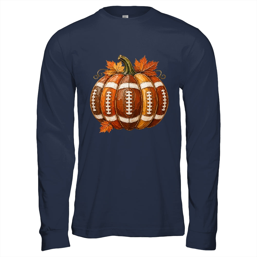 Football Pumpkin Fall Autumn Design Game Day Football Season Shirt & Hoodie | siriusteestore