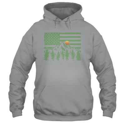 Forest Tree Wildlife Nature Outdoor American USA Flag Forest Shirt & Hoodie | siriusteestore