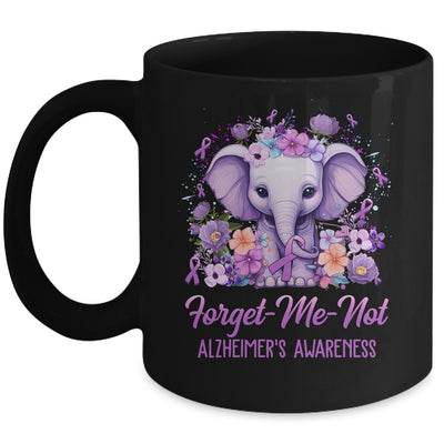 Forget Me Not Alzheimer's Awareness Month Elephant Flower Mug | siriusteestore